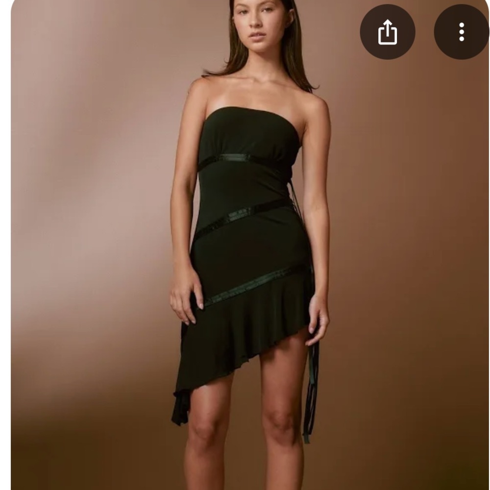 I.AM.GIA Asymmetrical Dress in Black and Teal